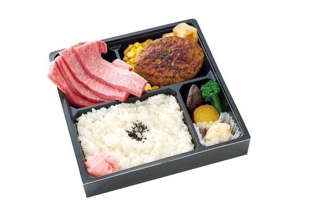 上カルビ＆ハンバーグ弁当